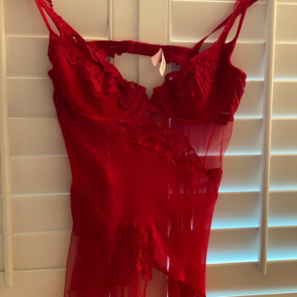 Red Victoria’s Secret lingerie